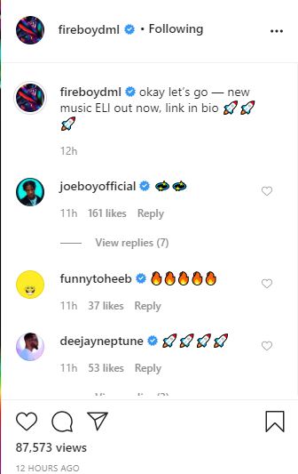 Fireboy DML Eli Celebrities Reactions 4.jpg